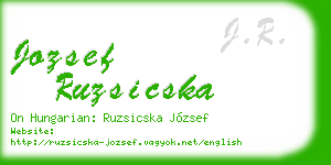 jozsef ruzsicska business card